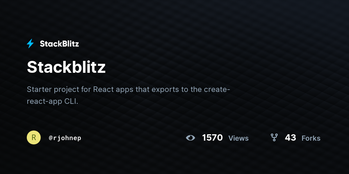 Stackblitz - StackBlitz