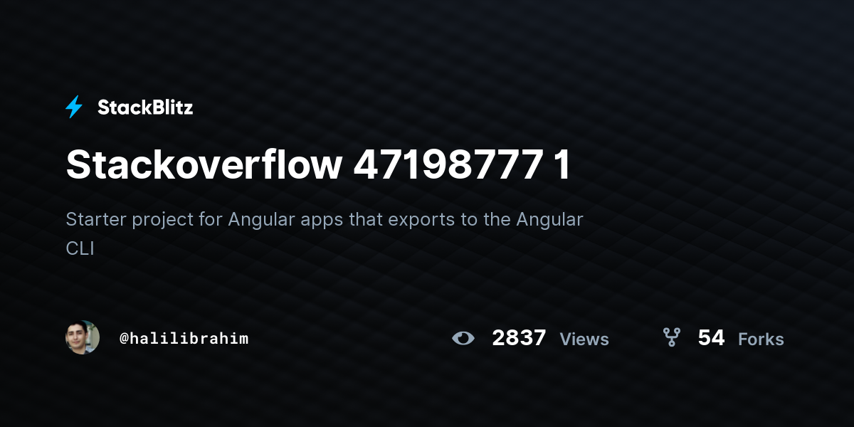 Stackoverflow 47198777 1 - StackBlitz