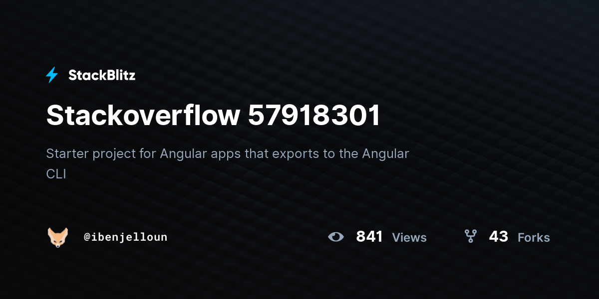 Stackoverflow 57918301 - StackBlitz