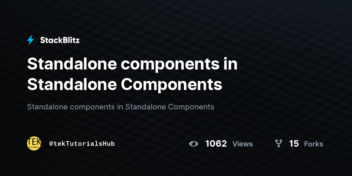 Standalone components in Standalone Components - StackBlitz