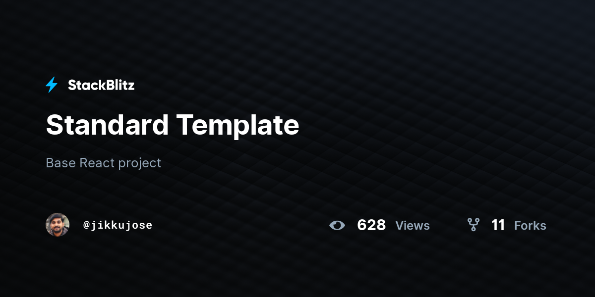 Standard Template - StackBlitz