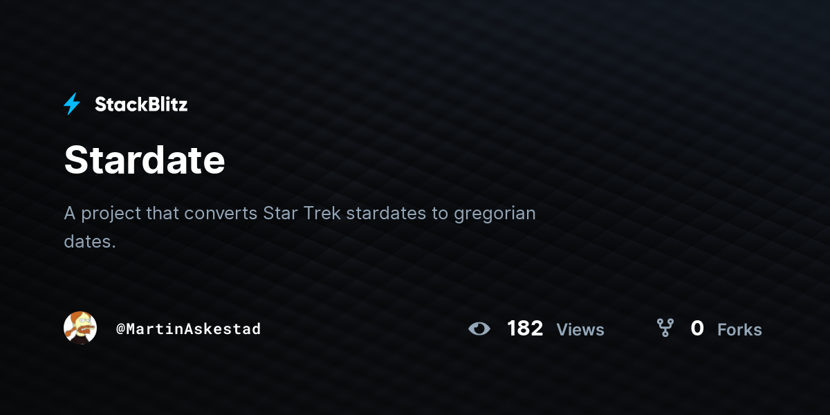 Stardate - StackBlitz
