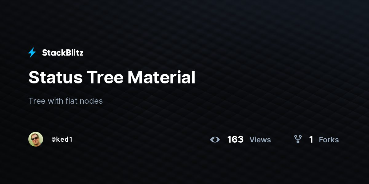 Status Tree Material - StackBlitz