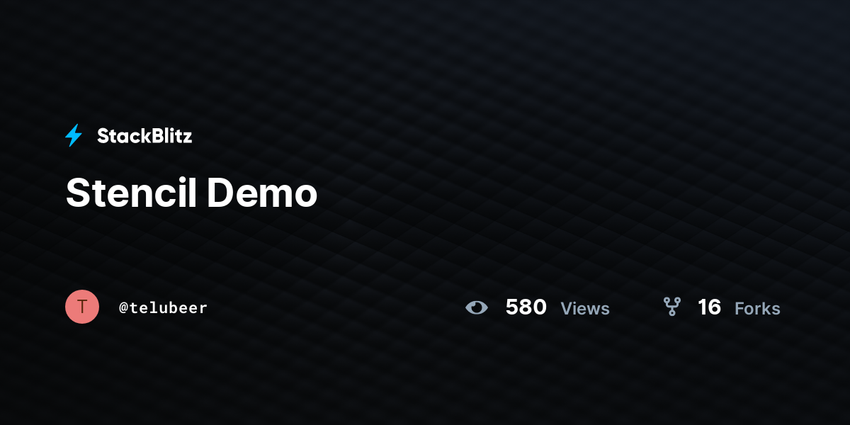 Stencil Demo Stackblitz