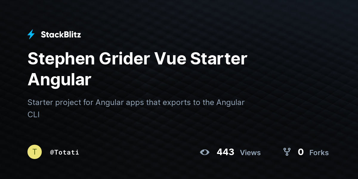 Stephen Grider Vue Starter Angular - StackBlitz
