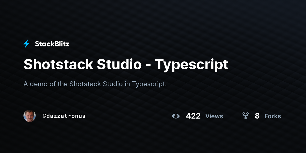 Shotstack Studio - Typescript - StackBlitz