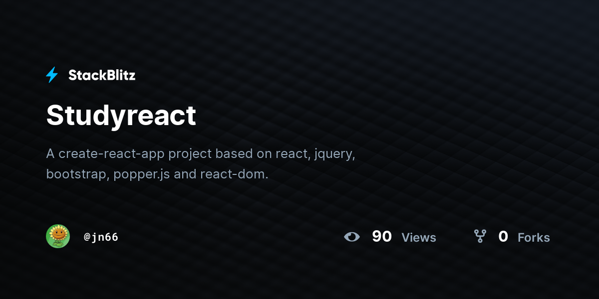 Studyreact - StackBlitz