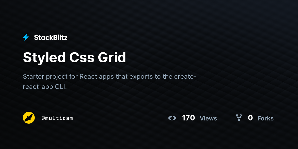 Styled Css Grid - StackBlitz
