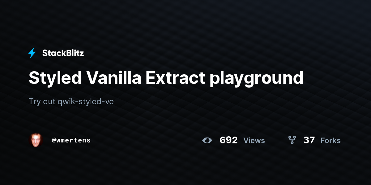 Styled Vanilla Extract playground - StackBlitz