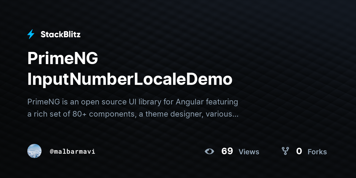 PrimeNG InputNumberLocaleDemo - StackBlitz