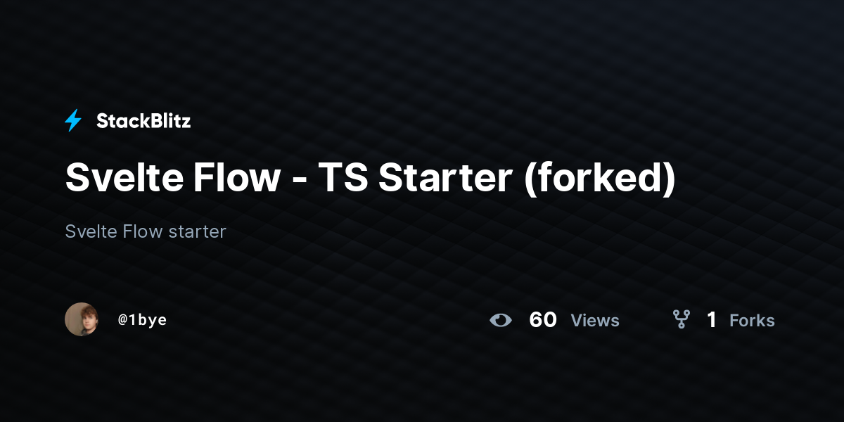 Svelte Flow - TS Starter (forked) - StackBlitz