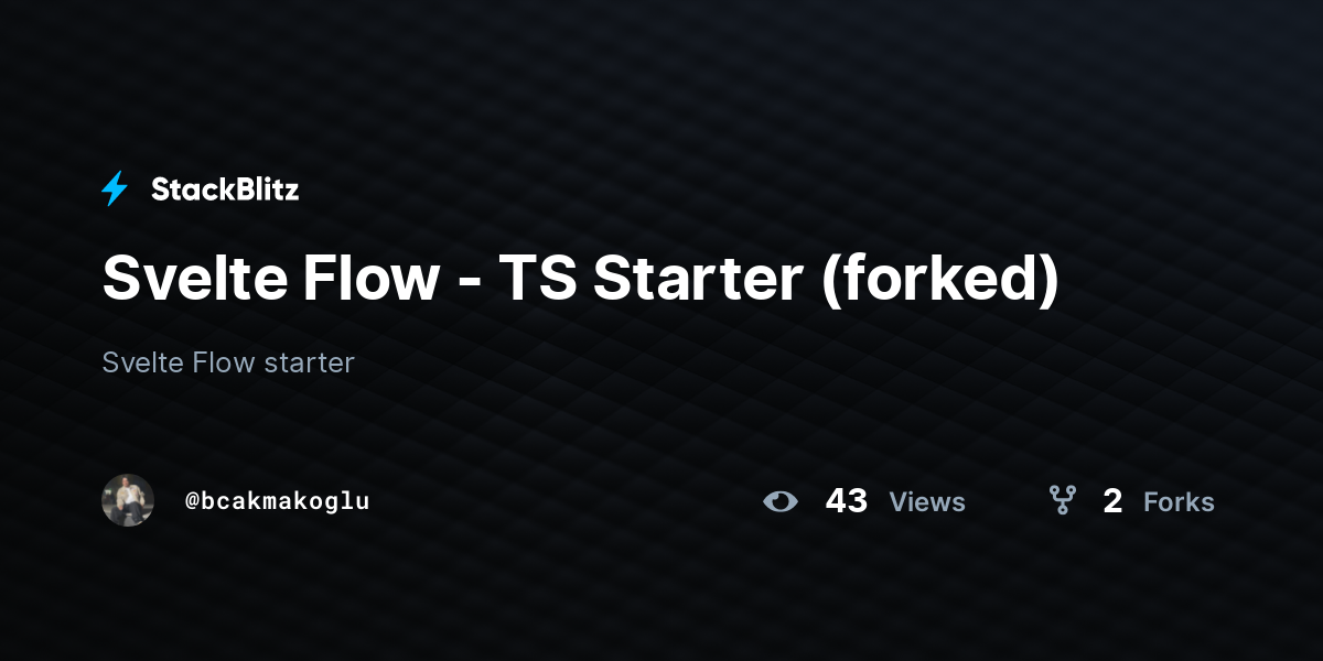 Svelte Flow - TS Starter (forked) - StackBlitz