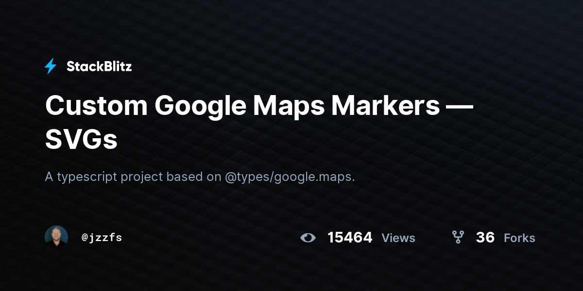 Custom Google Maps Markers — SVGs - StackBlitz