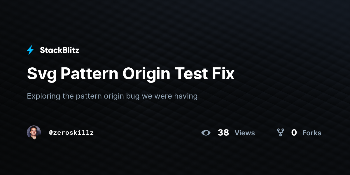Svg Pattern Origin Test Fix - StackBlitz