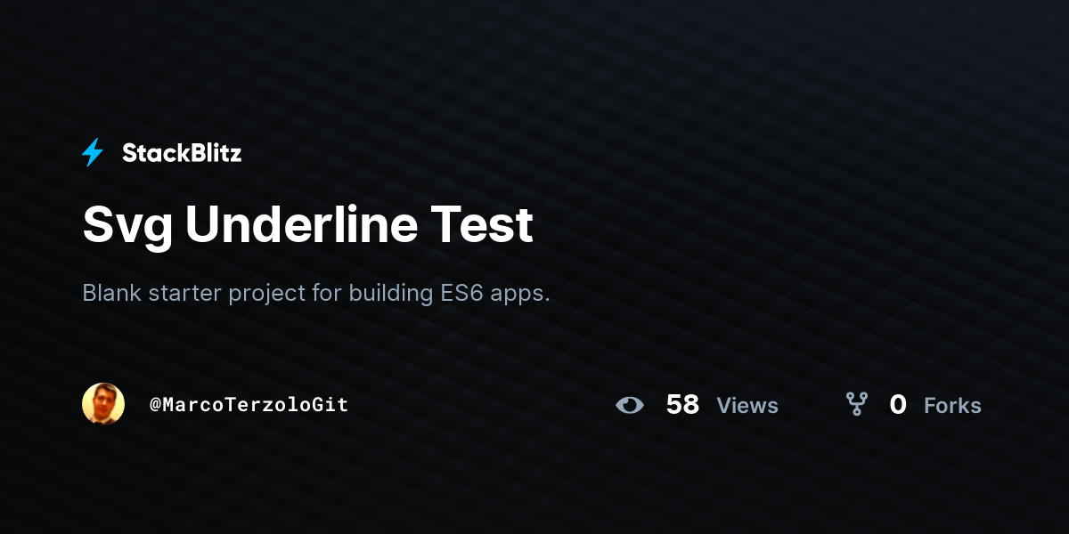 Svg Underline Test - StackBlitz