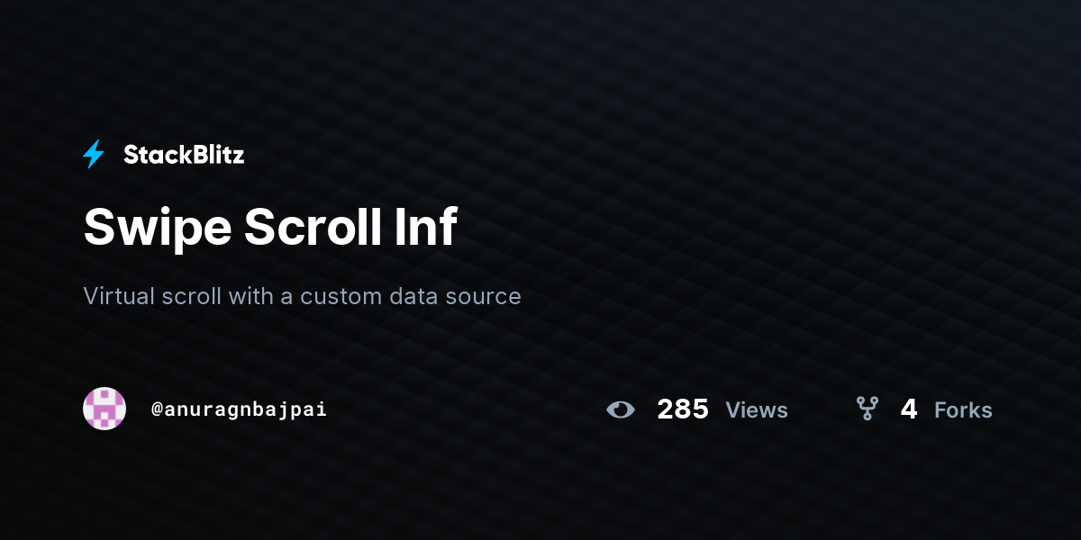 Swipe Scroll Inf - StackBlitz
