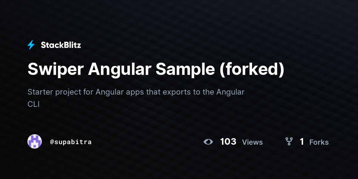 Swiper Angular Sample (forked) - StackBlitz