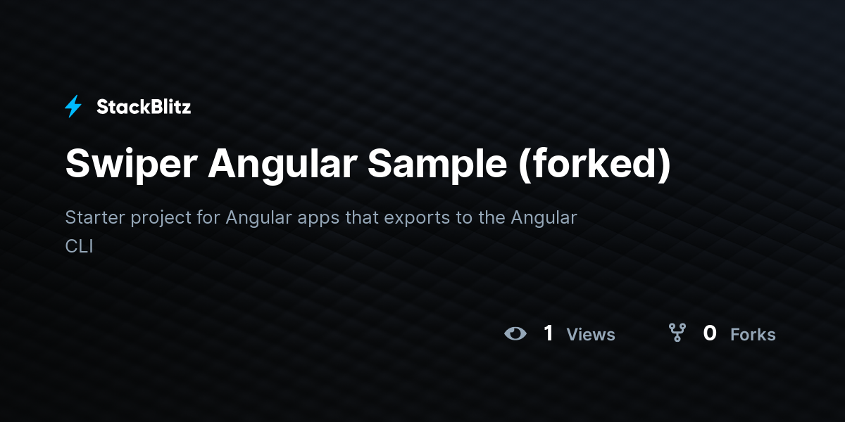 Swiper Angular Sample (forked) - StackBlitz