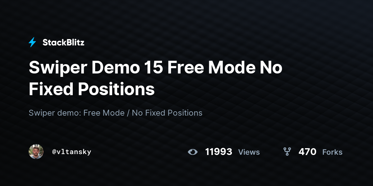 Swiper Demo 15 Free Mode No Fixed Positions - StackBlitz