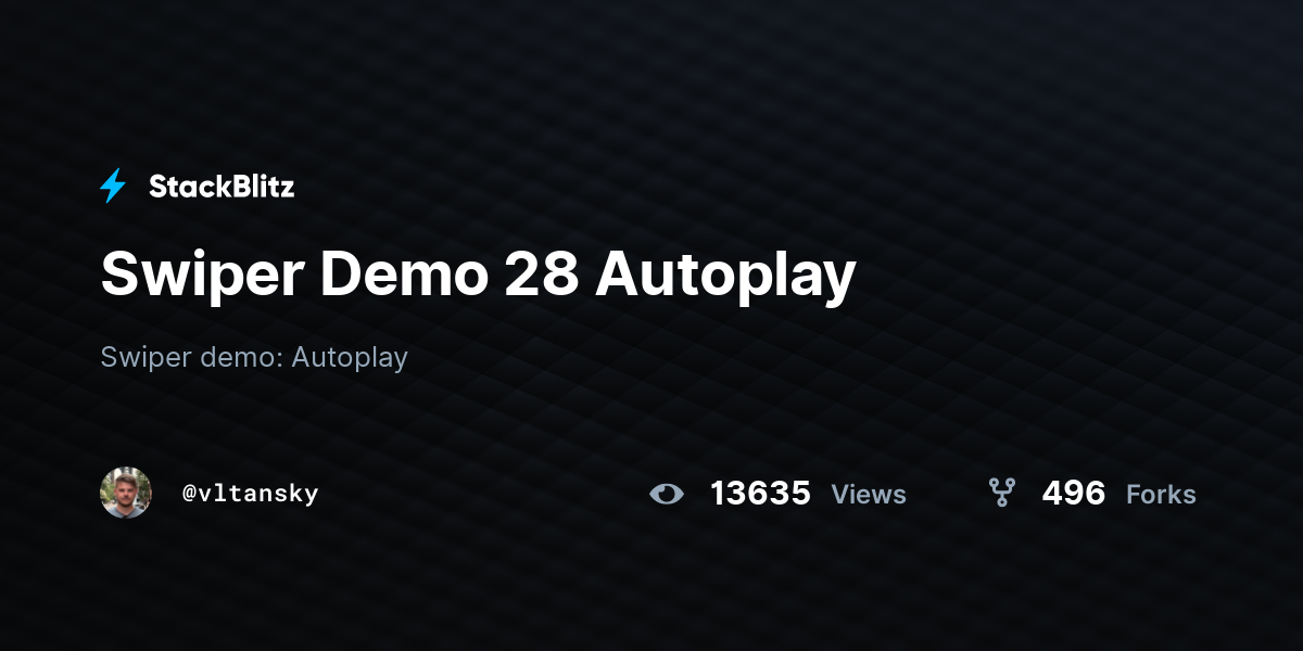 Swiper Demo 28 Autoplay - StackBlitz