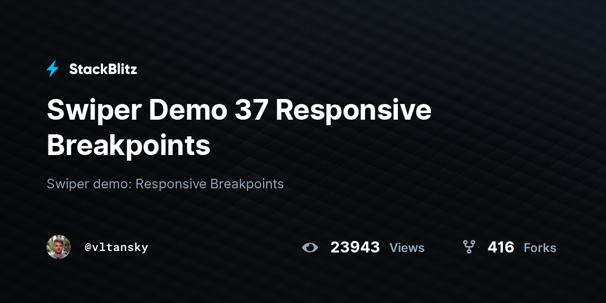 Swiper Demo 37 Responsive Breakpoints - StackBlitz