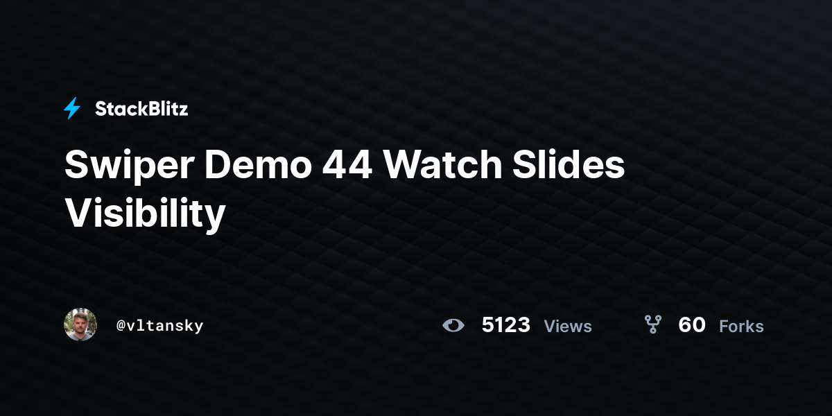 Swiper Demo 44 Watch Slides Visibility - StackBlitz