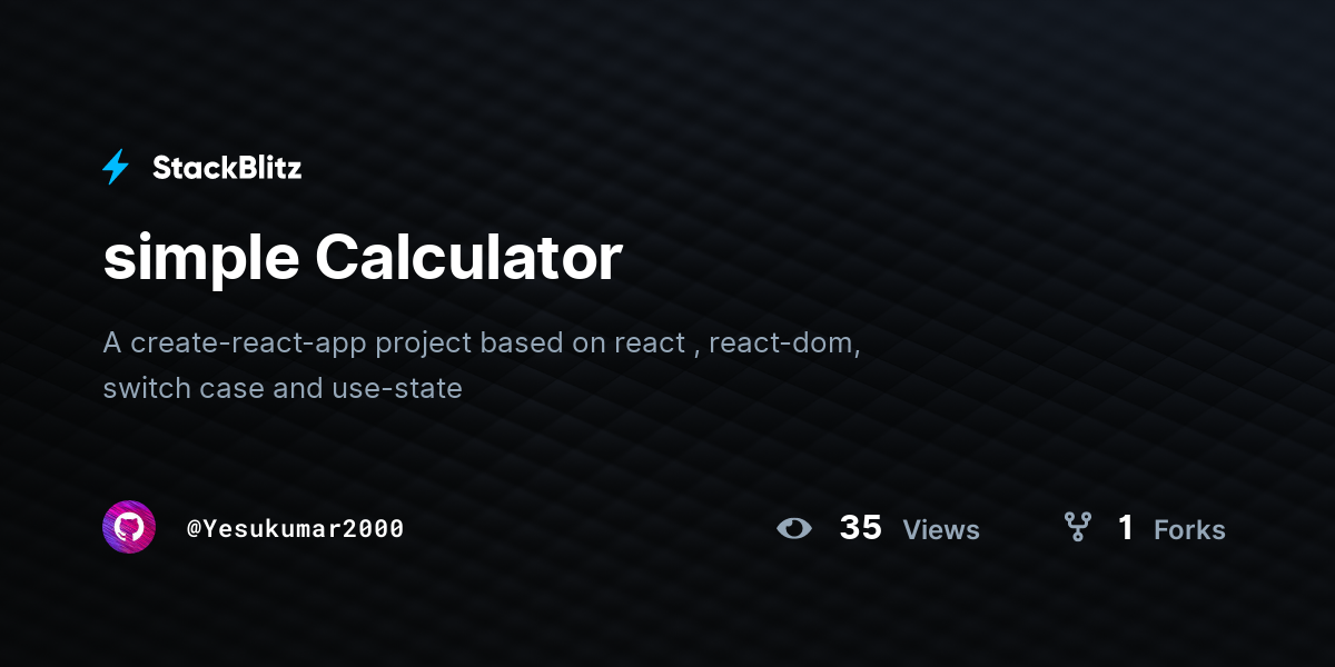 simple Calculator - StackBlitz