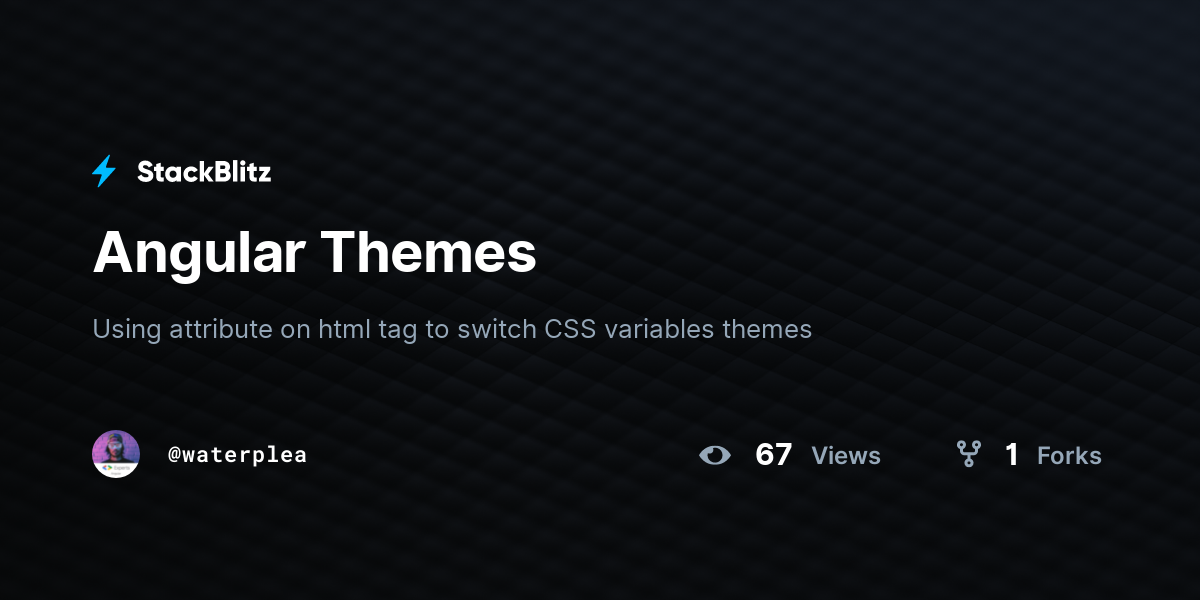 Angular Themes - StackBlitz