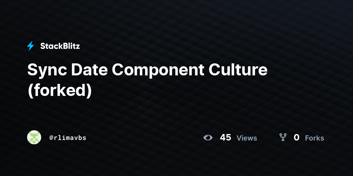 Sync Date Component Culture (forked) - StackBlitz