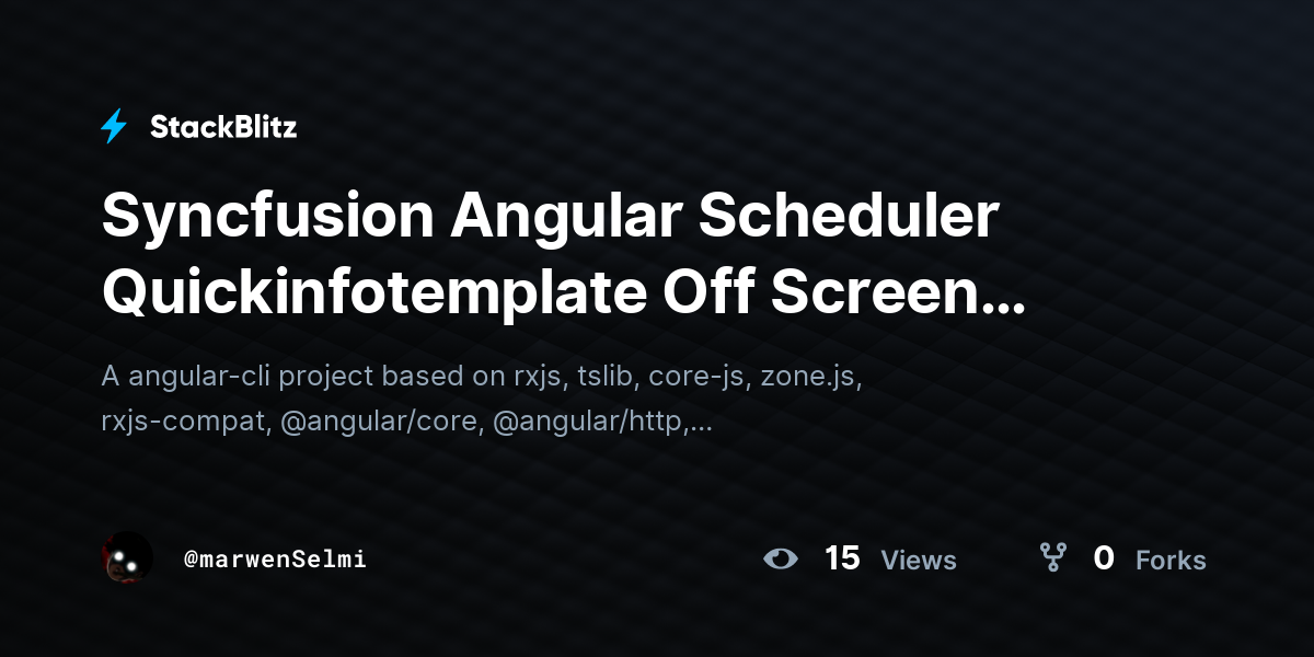 Syncfusion Angular Scheduler Quickinfotemplate Off Screen (forked ...