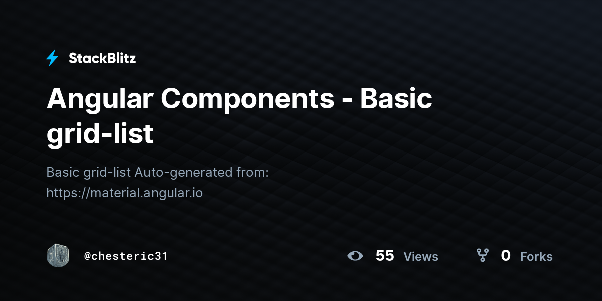 Angular Components - Basic grid-list - StackBlitz