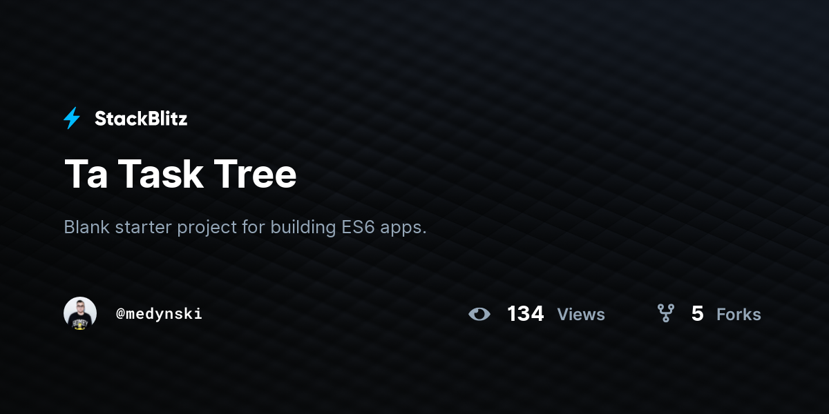 Ta Task Tree - StackBlitz