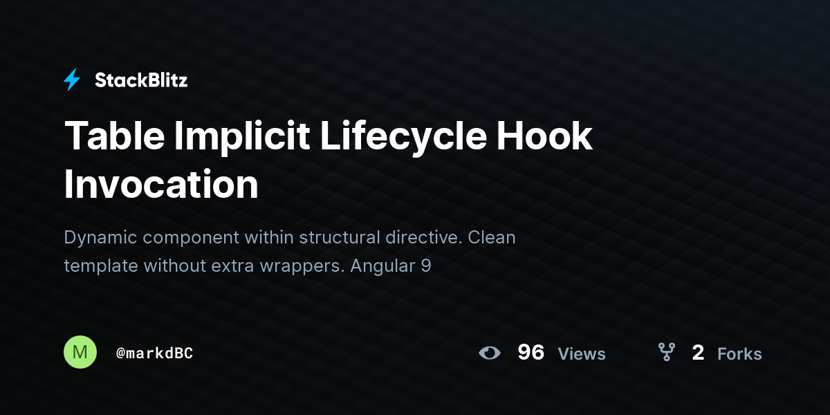 Table Implicit Lifecycle Hook Invocation - StackBlitz