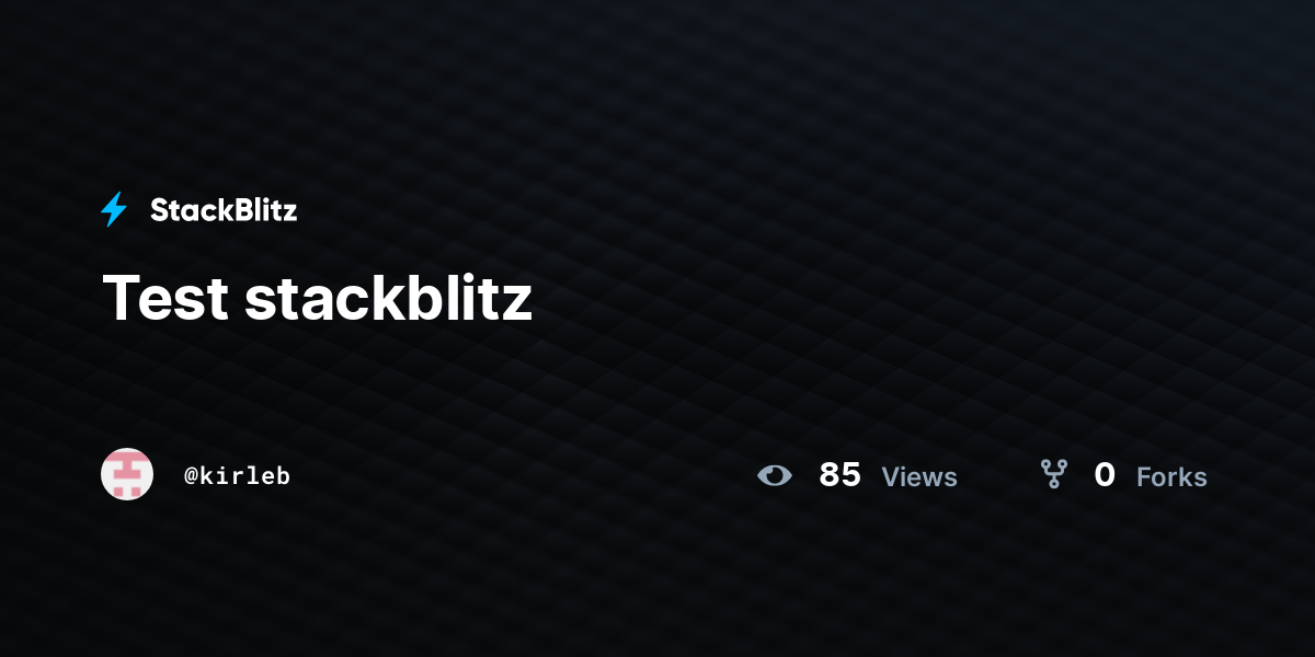 Test stackblitz - StackBlitz