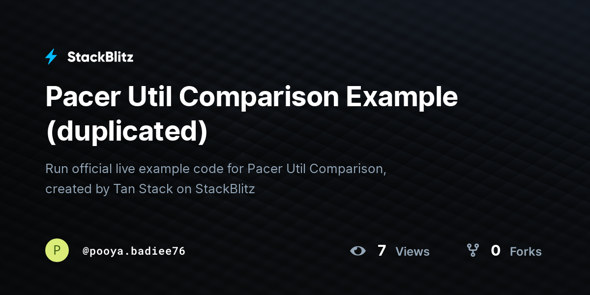 Pacer Util Comparison Example (duplicated) - StackBlitz