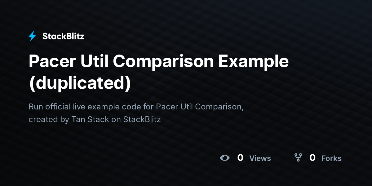 Pacer Util Comparison Example (duplicated) - StackBlitz