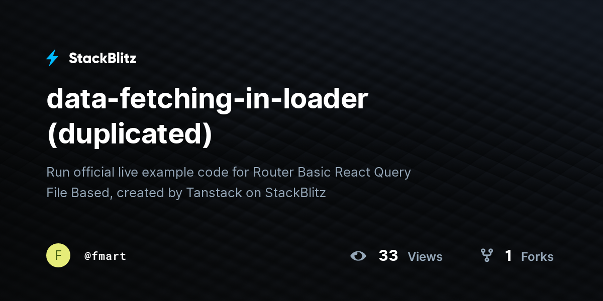 data-fetching-in-loader (duplicated) - StackBlitz