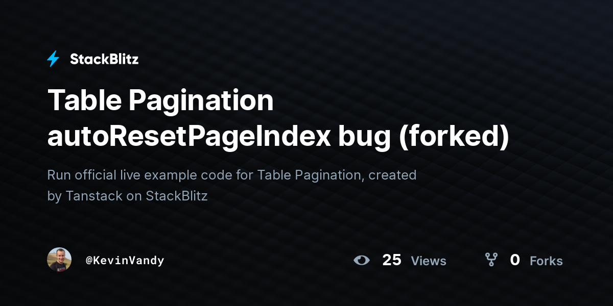 Table Pagination autoResetPageIndex bug (forked) - StackBlitz