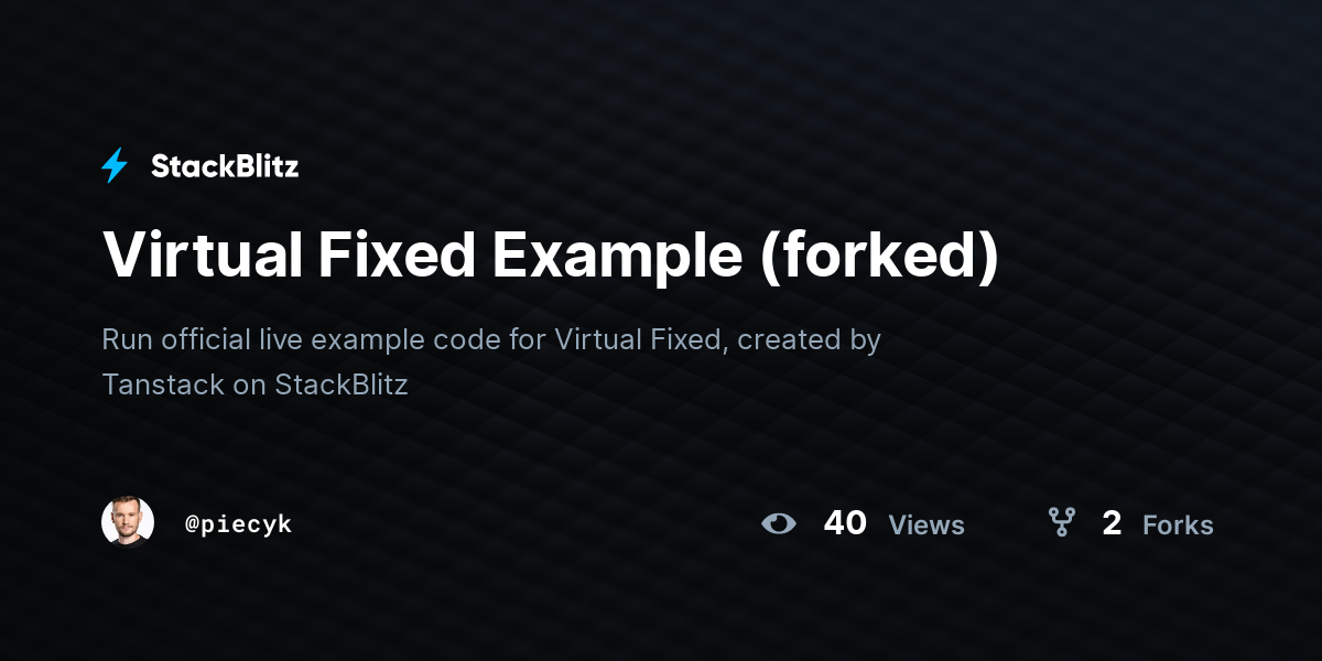 Virtual Fixed Example (forked) - StackBlitz