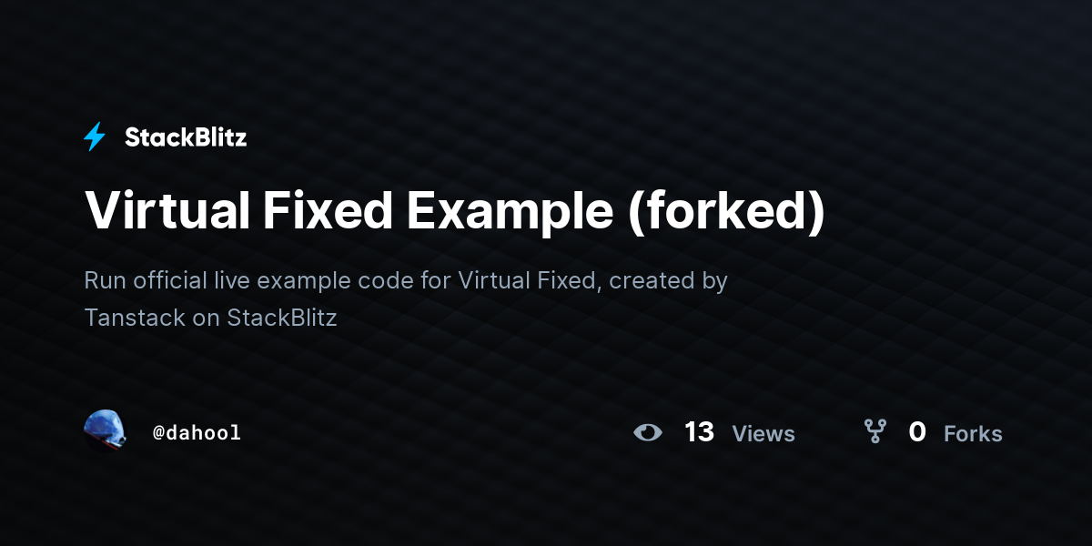 Virtual Fixed Example (forked) - StackBlitz