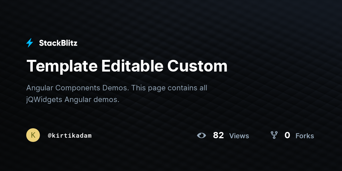 Template Editable Custom - StackBlitz
