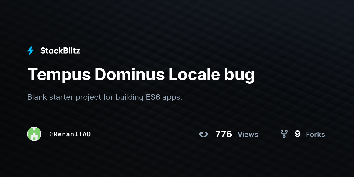 Tempus Dominus Locale bug - StackBlitz