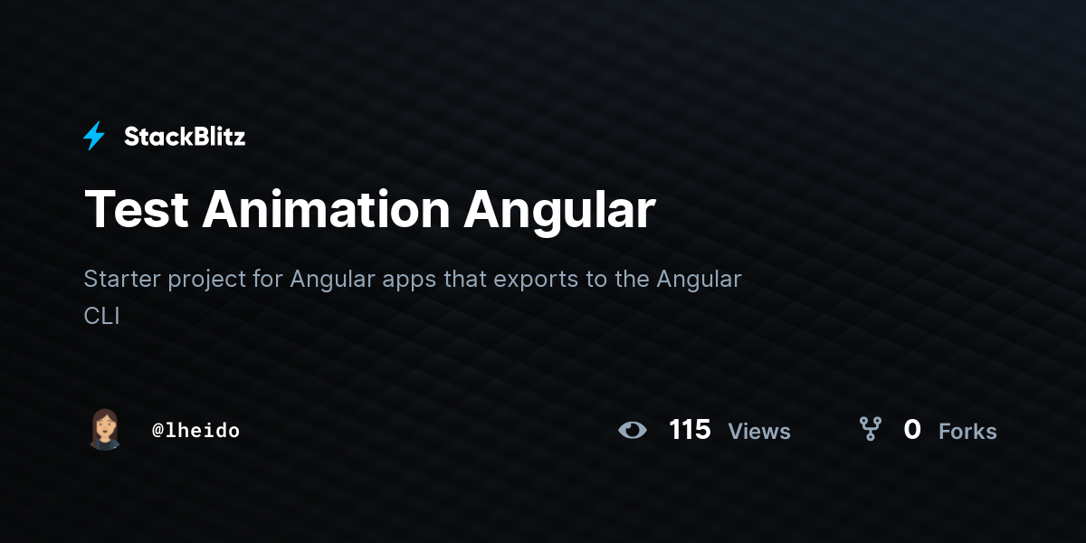 Test Animation Angular - StackBlitz