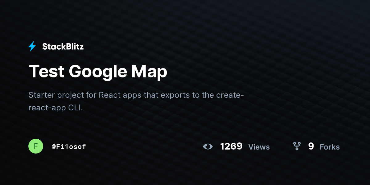 Test Google Map - StackBlitz