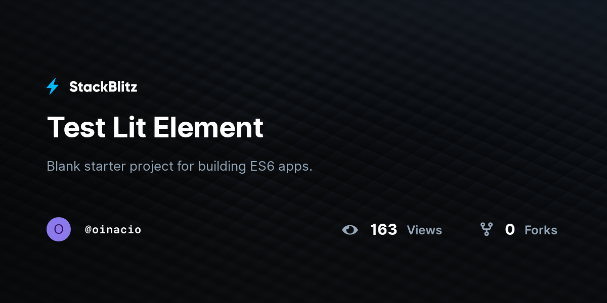 Test Lit Element - StackBlitz