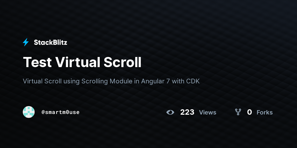 Test Virtual Scroll - StackBlitz