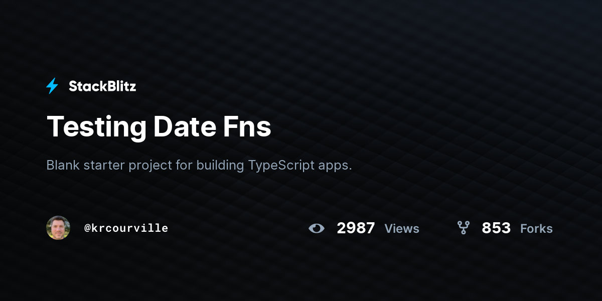 testing-date-fns-stackblitz
