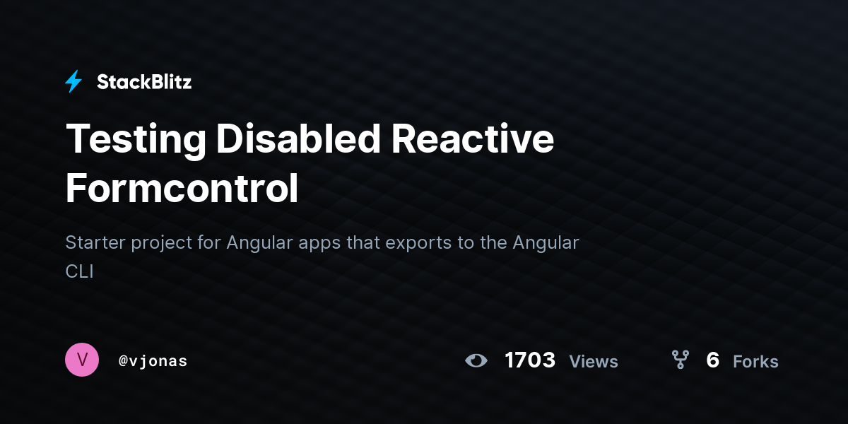 testing-disabled-reactive-formcontrol-stackblitz