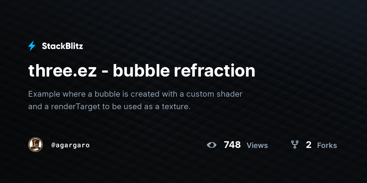 three.ez - bubble refraction - StackBlitz