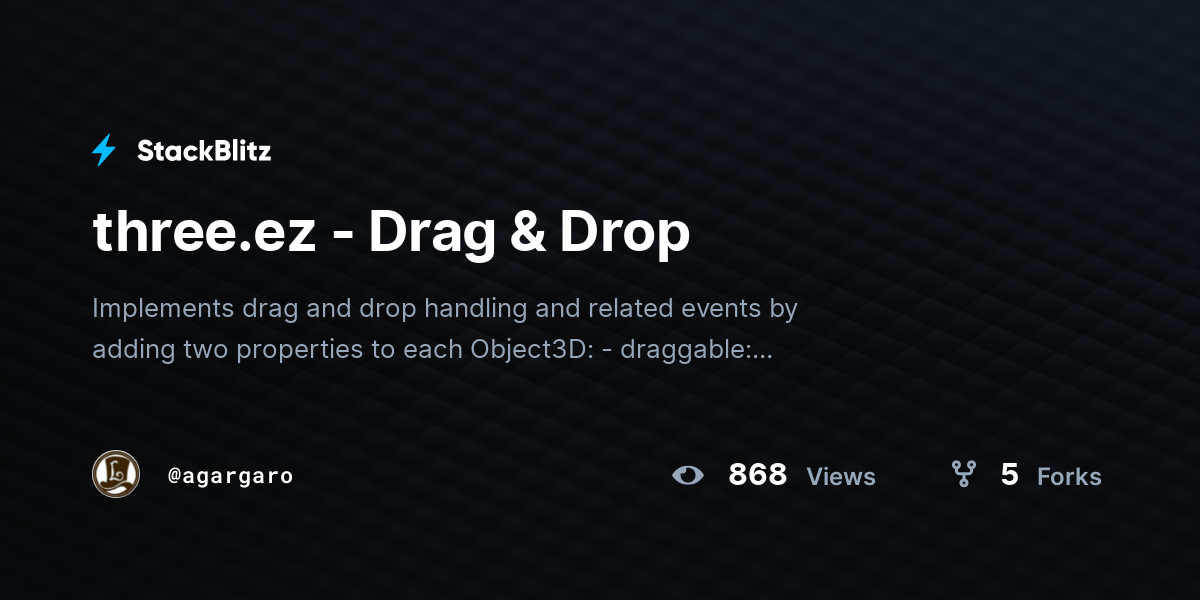 three.ez - Drag & Drop - StackBlitz